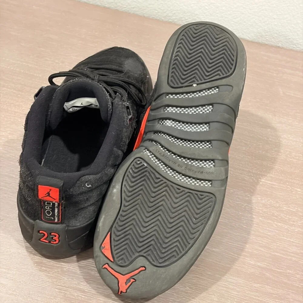 2017 Air Jordan 12 Retro Low BG 'Black Max Orange'